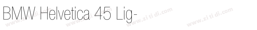 BMW Helvetica 45 Lig字体转换